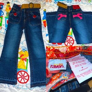 Toddler girl denim bell bottom jeans
